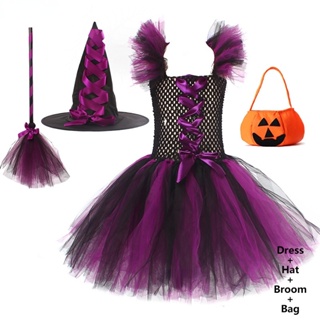 Vestido de tutu para meninas para o Halloween - Meninas Vestido Tutu  Crianças Halloween Cosplay Outfit com Bonitos Headbands,Roupas de princesa  de desenho animado abóbora bruxa aranha para Fovolat : : Moda