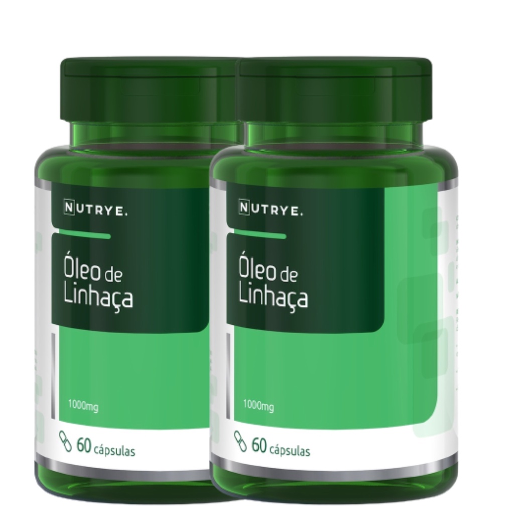 Combo 2x Óleo de Linhaça 120 Caps de 1000 mg com Vitamina E + Ômega 3