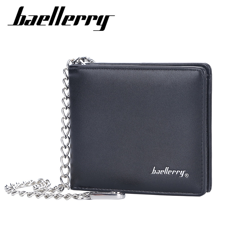 Baellerry2022 Nova Carteira Européia E Americana Aberta multi-Cartões De Cor Sólida Da Moda Masculina De Corrente Curta