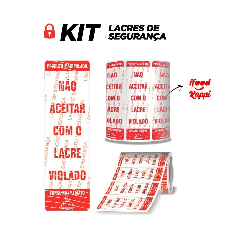 50,100,150 ou 200 Tag Etiquetas Lacre De Segurança Destrutível Para ...