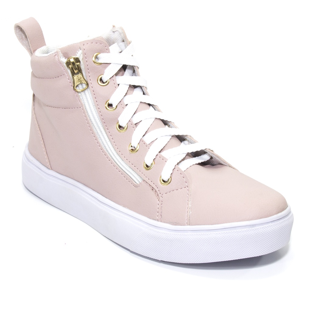 Tenis cano best sale alto rosa feminino