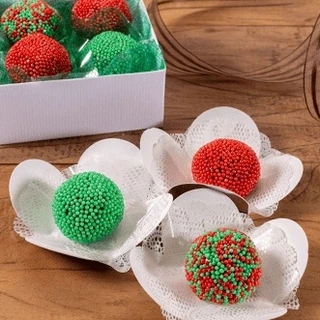 Confeito De Miçanga Natal Verde E Vermelho 500g - Doces Natalinos - Natal
