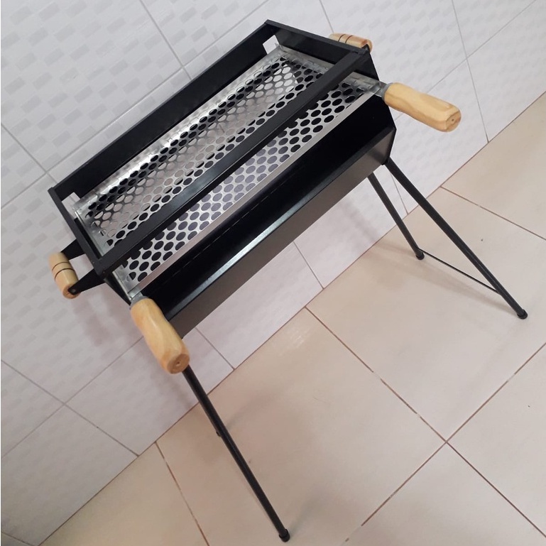 Churrasqueira a Carvão Portátil Média Desmontável Chapa de Aço Carbono ...