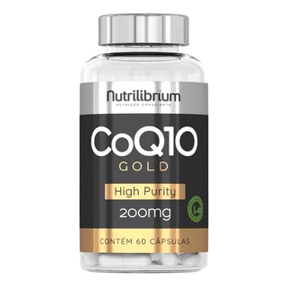 Coenzima Q10 Coq10 Ubiquinona 200mg Premium C/ 60 Cápsulas Nutrilibrium