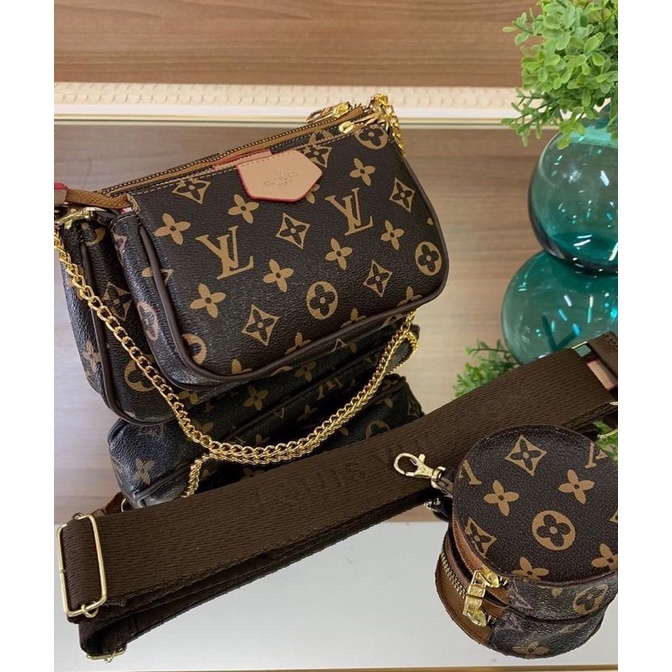 bolsa feminina louis vuitton pochete 3 em 1 | Shopee Brasil