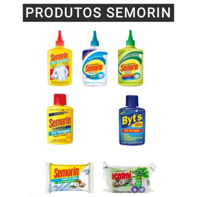 Semorin e Byts: Tira Manchas, Tira Ferragem, Sabão de Coco | Shopee Brasil