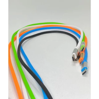 Cabo USB Emborrachado 2 metros Tipo C/V8/iPhone
