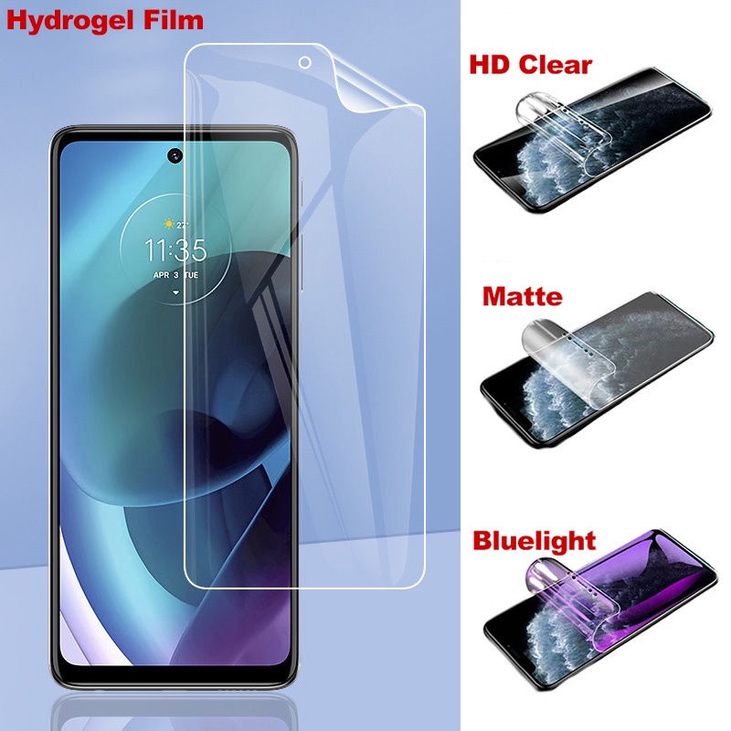 Para Motorola Moto G73 G72 G22 G20 G200 G10 G100 G8 G9 Play/Plus/Power Lite Protetor De Tela De Cobertura Total Filme Hydrogel Transparente Anti-Luz Azul Antiimpressão Digital