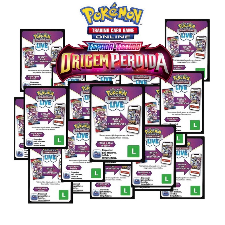 100 Códigos Pokémon Tcg Online Origem Perdida