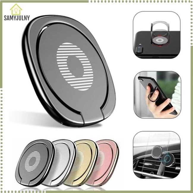 SAMYJULNY Suporte Para Celular Com Anel De Luxo Giratório , Tomada Metálica De Metal Smartphone Ímã De 360 Graus , Magnético