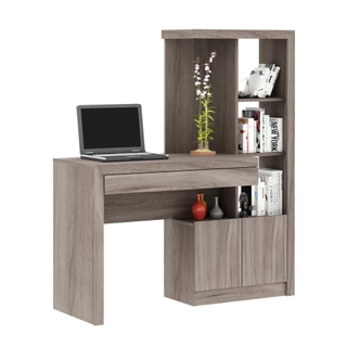 Escrivaninha Estante com 2 Portas e Gaveta Multimóveis CR25040 Carvalho