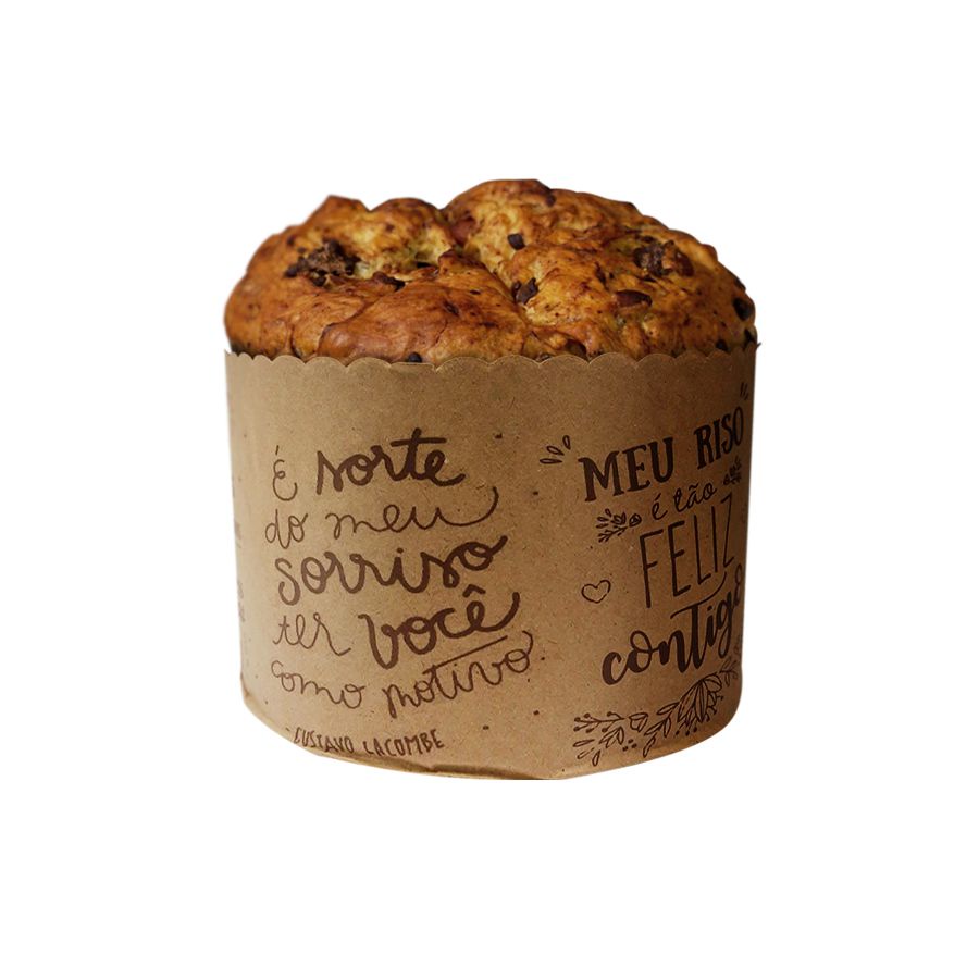 Forma Panetone 250g Frases 25 unidades