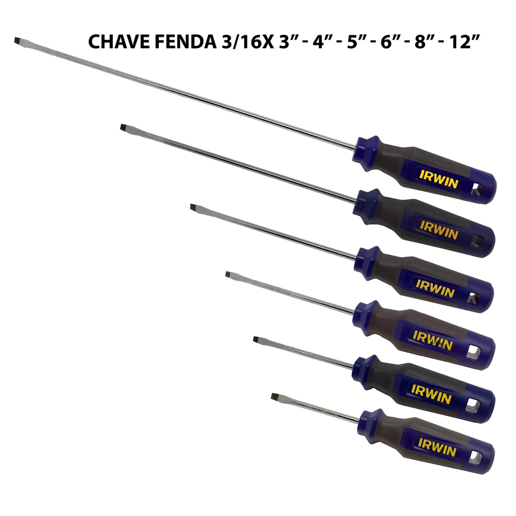 Chave de fenda pro comfort 3 16 x 3 4 5 6 8 12