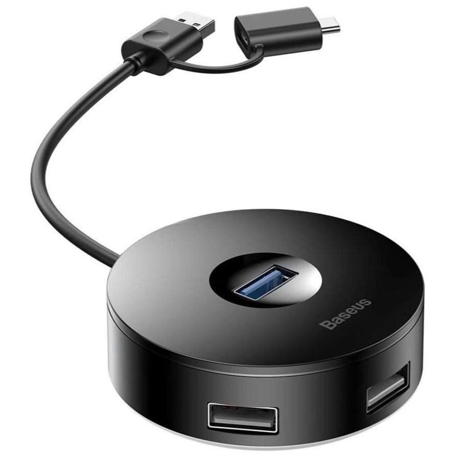 Hub Baseus Type-c/ Usb-a Para 4Usb Micro-usb Com Cabo 12cm