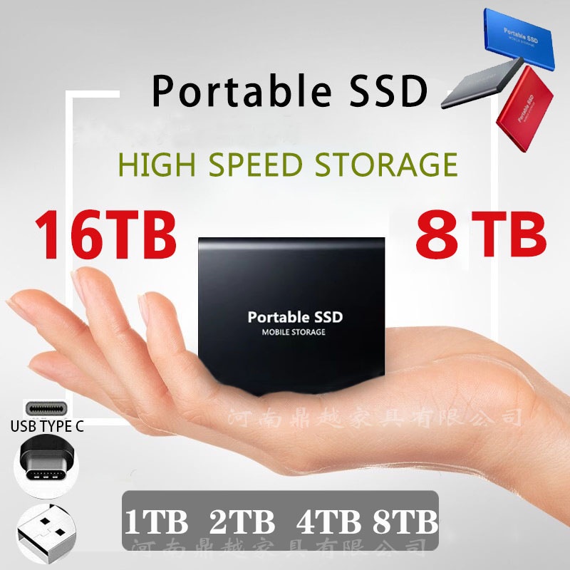 HD Externos SSD 8TB/16TB USB3.0 Externo Hard Drive 4TB Portable Solid State Drive 1TB/2TB Disco Rígido Externo Portátil