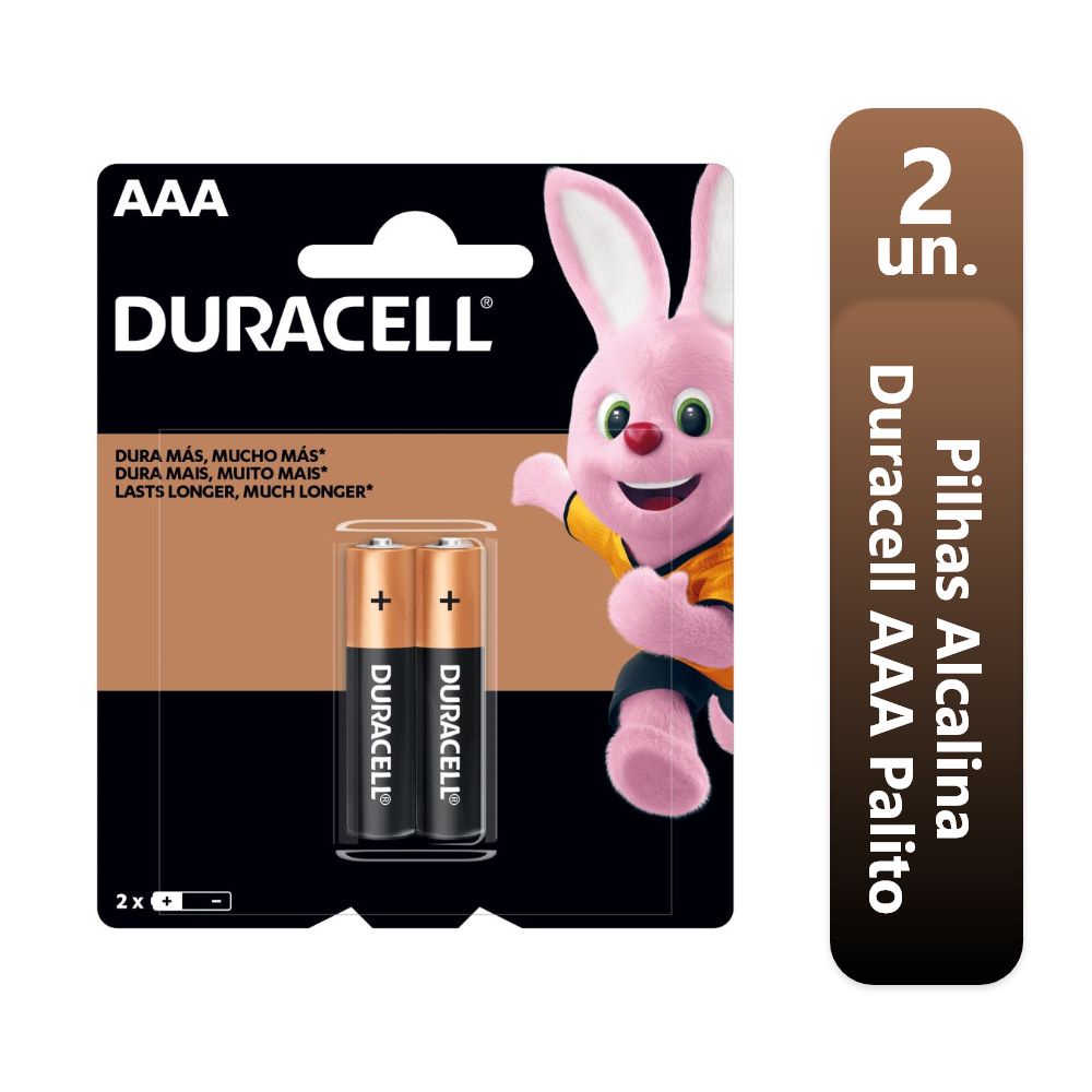 Pilhas AAA Palito Duracell Alcalina Tipo modelo 3A Cilindrico Redonda ...