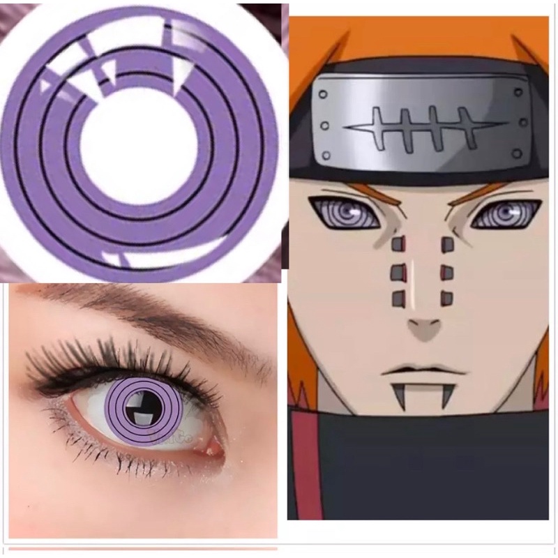 Lente Naruto Nagato Rinnegan Roxa Cosplay Anime
