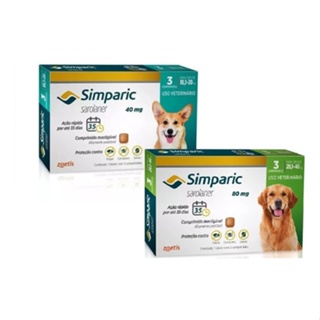 Combo 2 Simparic 1) 40 Mg + 1) 80 Mg 3 Comprimidos Cada