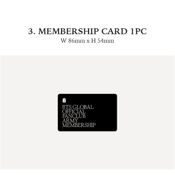 BTS-KIT De MEMBERSHIP Do Exército | Shopee Brasil