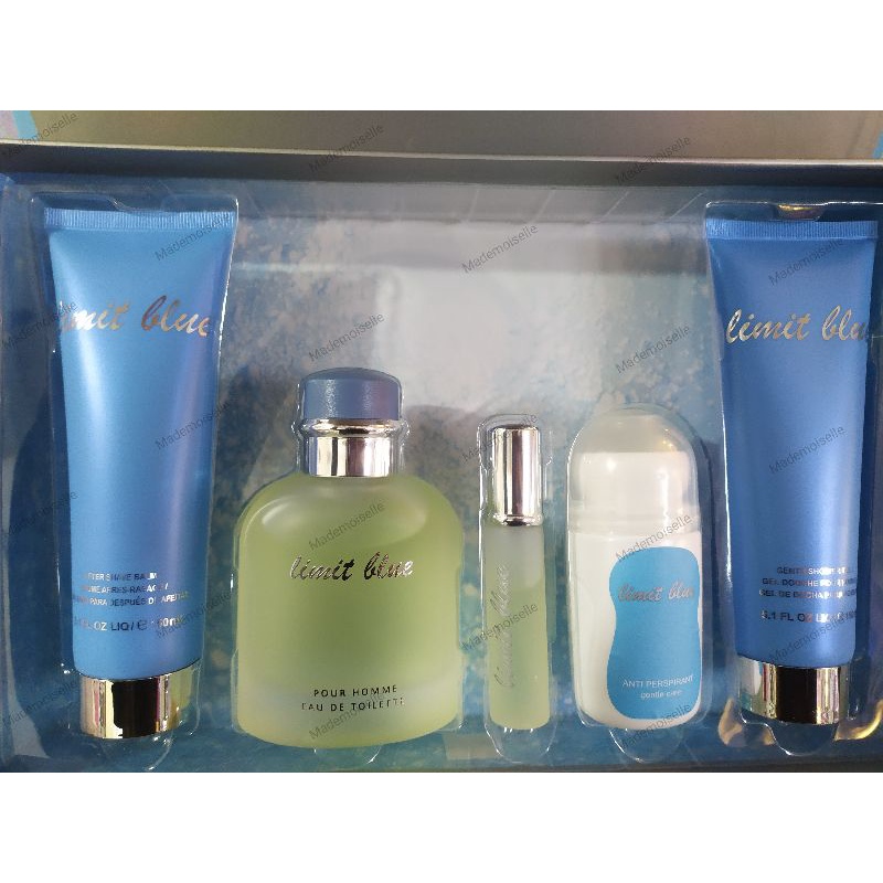 Kit perfume masculino limit blue 5pcs Shopee Brasil