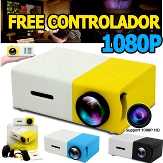 YG300 Projetor de Vídeo / 1080P Sistema de Home Theater com LED Interface Controle Remoto HOINCO Mini Projector Home Theater CInema with Speaker