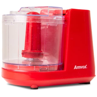 Mini Processador Amvox 100w Vermelho 110v Multiprocessador