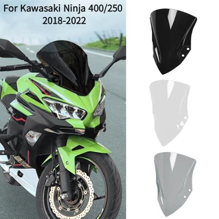 LJBKOALL Motocicleta Pára-Brisas Dupla Bolha Para Kawasaki ninja 400 NINJA400 EX400 250 2018-2023 2022 2021 2020 Preto Claro
