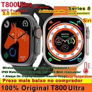 T800 Relógio Inteligente Bluetooth Série 8 Proporção de tela 49MM Bluetooth Chamada Frequência cardíaca Calculadora de pressão arterial
