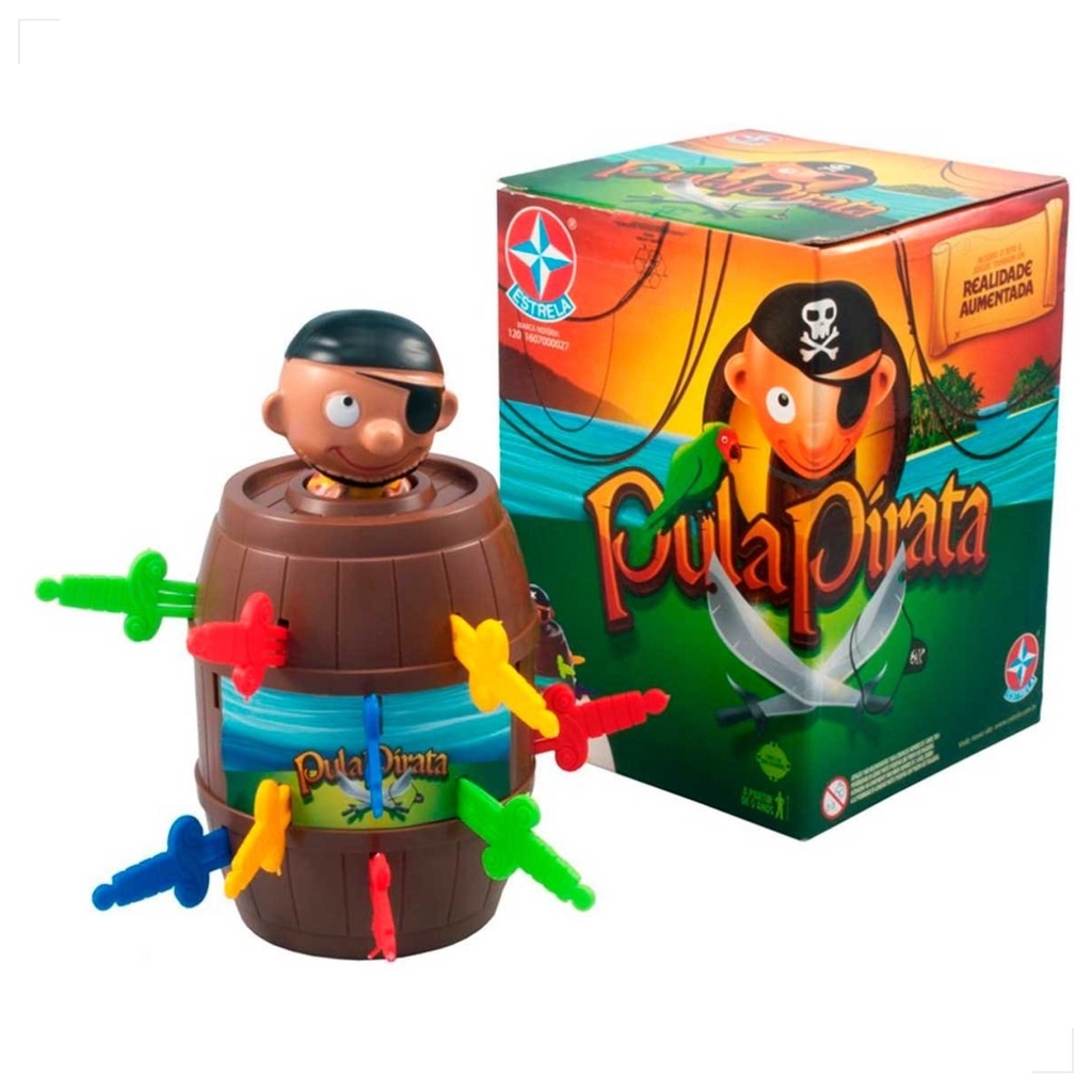 Jogo Barril Pula Pirata - Divirta-se e tome cuidado com o pirata saltador!