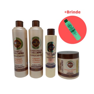 Kit Cabelos Cacheados Afro Transição Shamp + Cond + Másc + Ativador de Cachos + 1 Produto Salon Maycrene