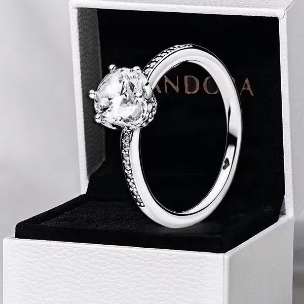 Hot sale Charmes 925 Anéis Para Mulheres Anel De Coroa De Zircônio Fazendo Jóias Presente De Festa De Noivado