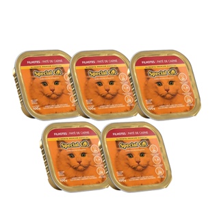 Kit 5 Ração Special Car Patê Gatos Filhotes Carne - 100