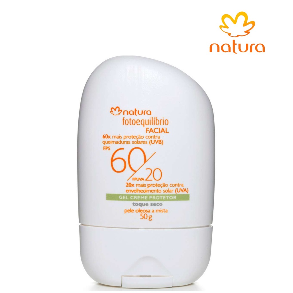 Gel Creme Protetor Solar Facial Natura FotoEquilíbrio FPS 60/ FPUVA 20 ...