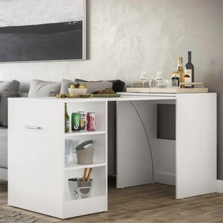 Aparador Bar com Mesa Dobrável Multimóveis Ibiza FG1000 Branco