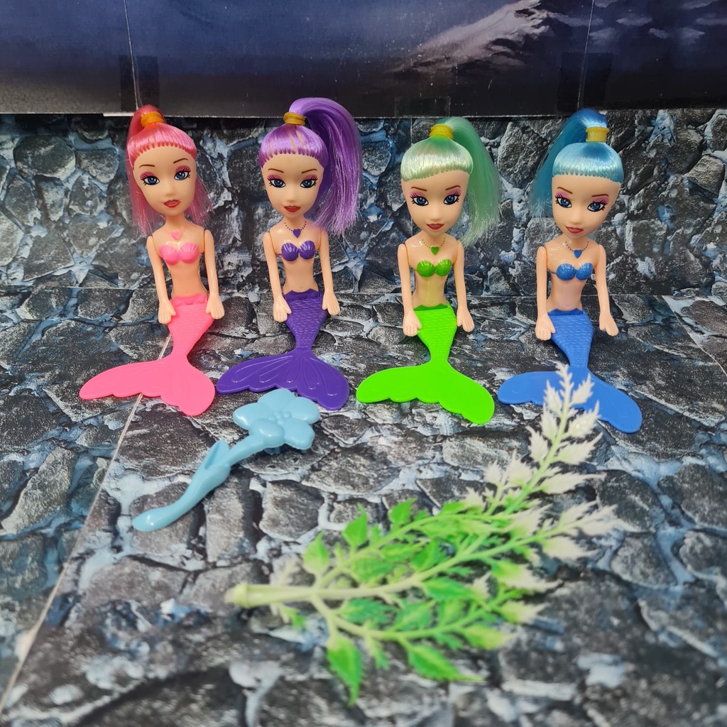 Kit 120 mini Bonecas Sereias 14cm brincar na agua Coloridas | Shopee Brasil