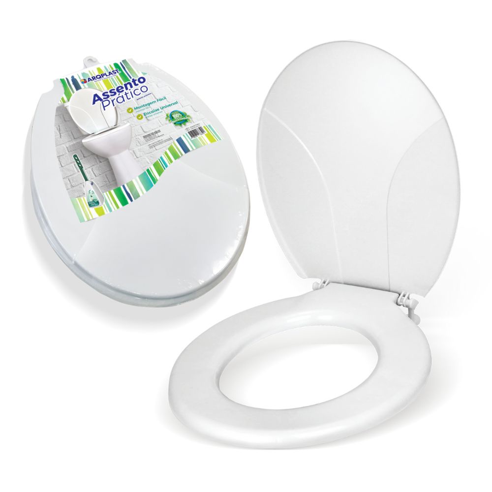 UNIVERSAL Assento Sanitário Oval Branco ULTRA Resistente 25577 TOY - Oferta Relampago