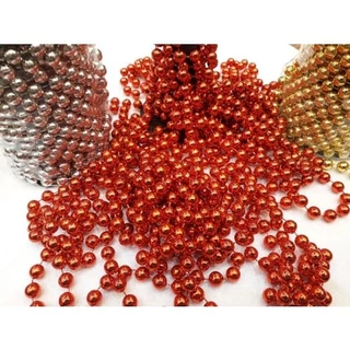 Cordão Corrente De Bolinhas Dourada, prata e vermelho 8mmx2m Enfeites natal natalino decoração