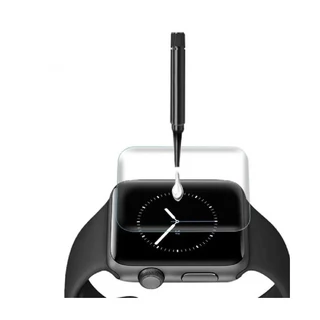 Película Vidro Uv Com Cola Luz Para Apple Watch Series 40 41 42 44 45mm
