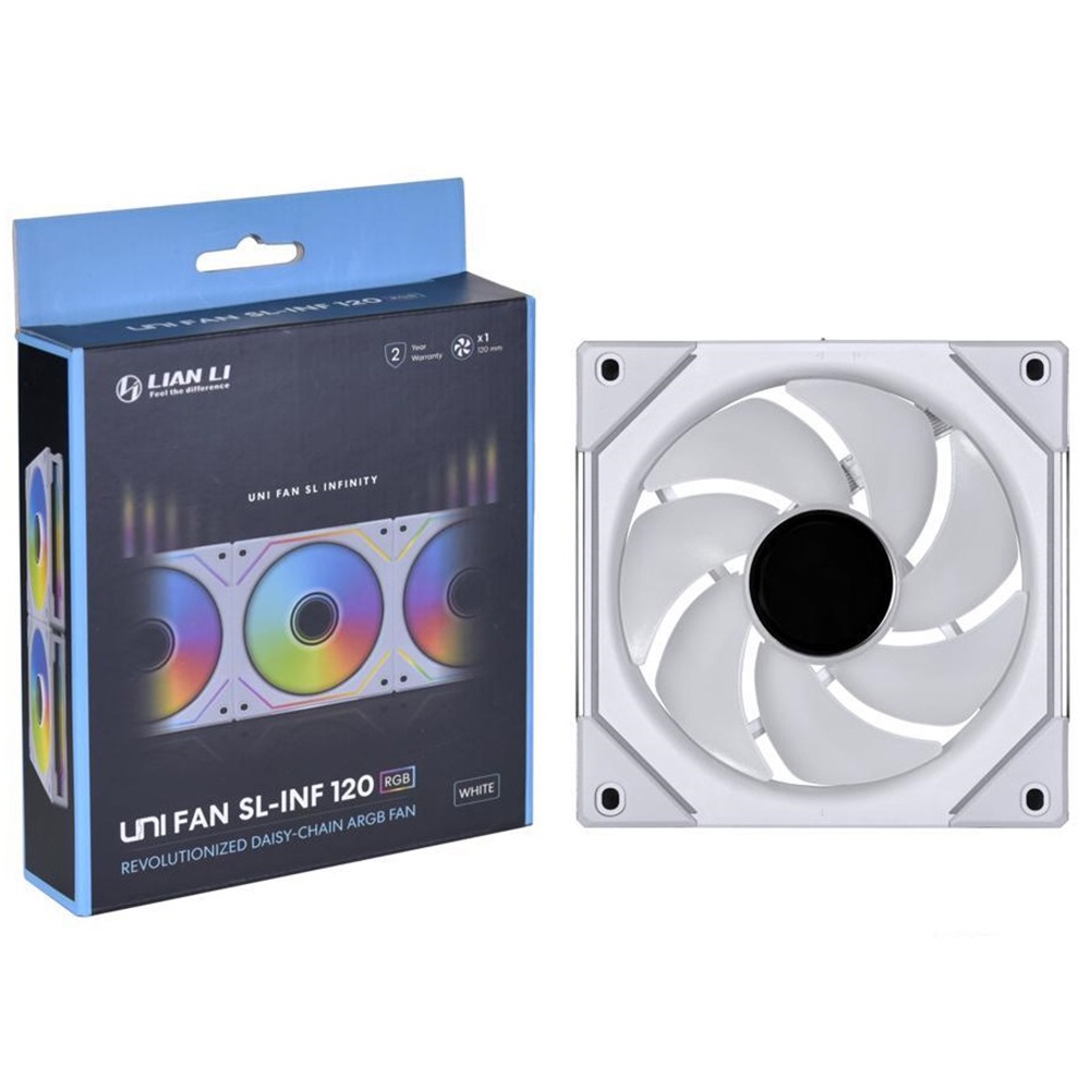 Fan Gamer Lian Li Uni Fan Sl-Infinity 120 Branco 120mm Pwm Argb - UF ...