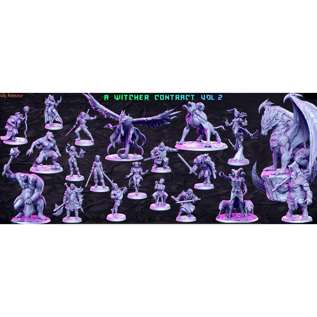 Miniatura para RPG – The Witcher Contract Vol 2 – Peças Grandes 2 - RN Studios