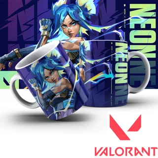 Caneca Neon Valorant Personalizada Gamer Geek Jogos Fps