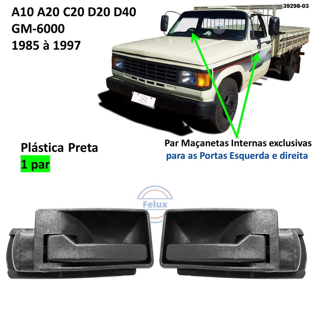 Maquina vidro manual diant direita gm d20 1992 1993 1994 - Paraná