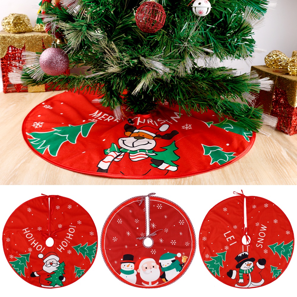 Saia de árvore de Natal de 76 cm padrão bonito dos desenhos animados raposas  pequena saia de árvore tapete de festa casa de fazenda tapete de árvore de  natal para decoração de