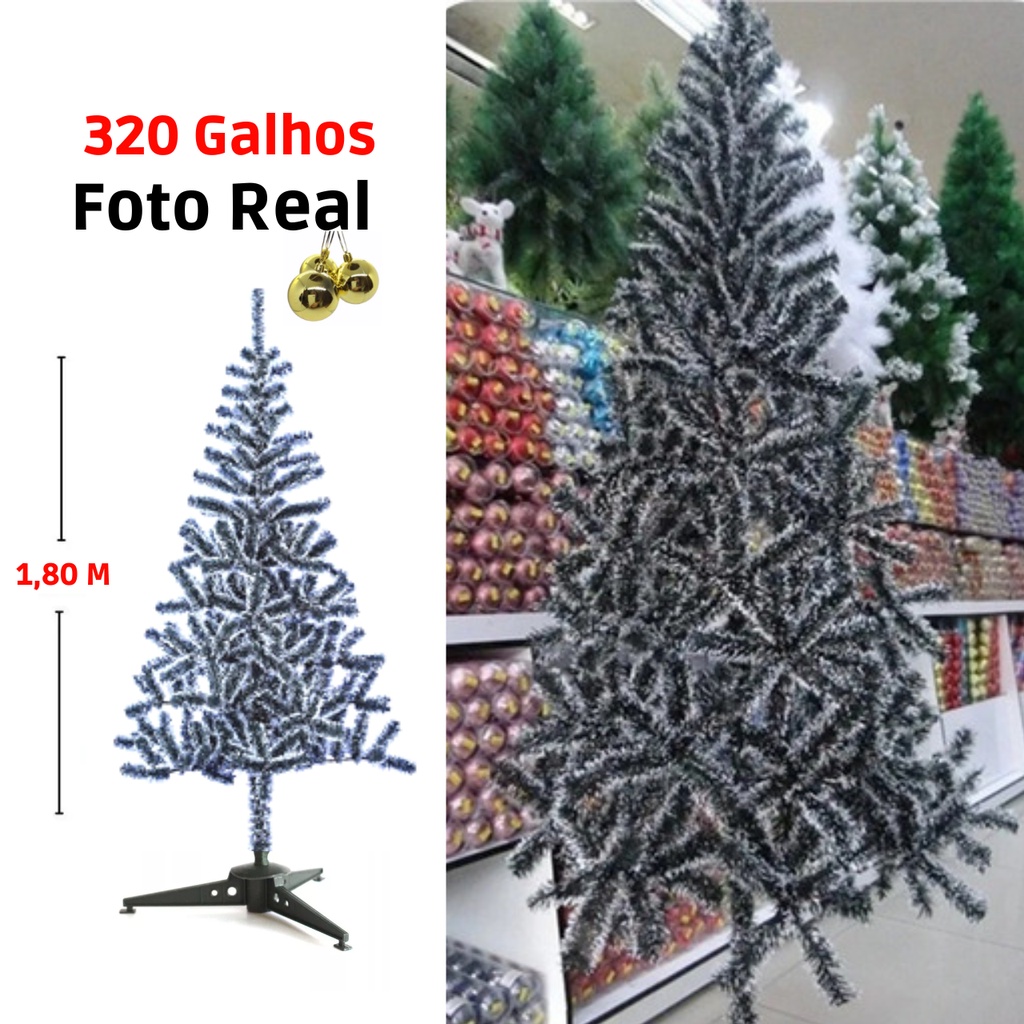 Árvore de Natal Santiago 858 Hastes com Base de Metal Verde 1,80 Metros -  Natal da 25