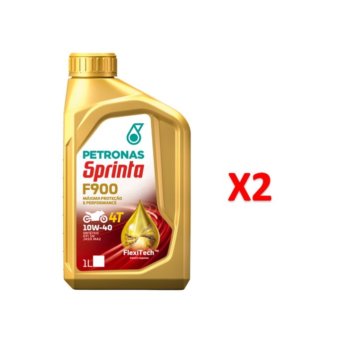 2 Petronas Sprinta 10w40 F900 SN Sintético Moto 4t Jaso Ma2 1L