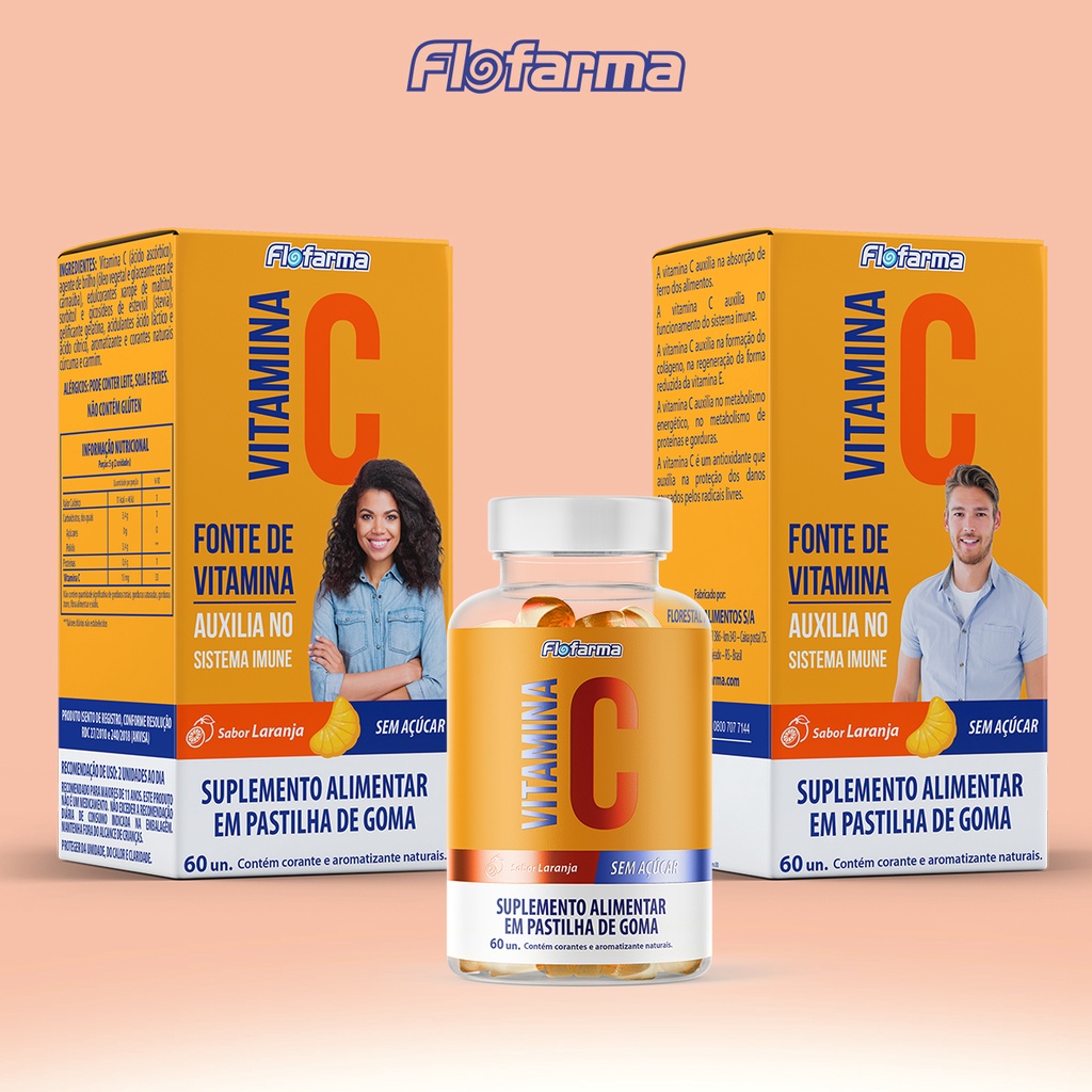 Vitamina C - 150g  Flofarma Suplementos