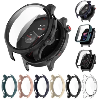 Para Huami Amazfit GTR 4 3 GTR3 Pro GTS 4 GTS3 Caso Tela Cheia PC Capa De Proteção Dura Vidro Temperado Protetor Escudo