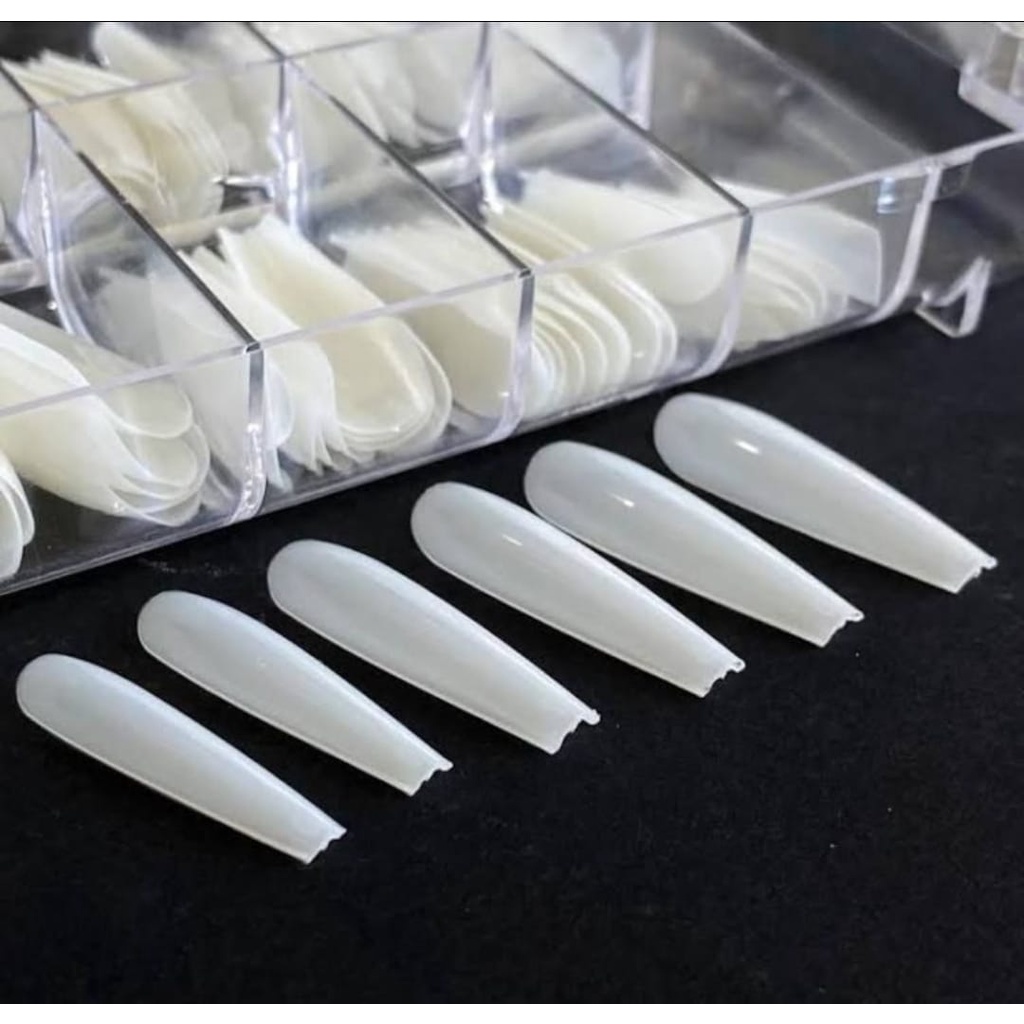 Kit Unhas Postiças Com 100 Unidades Bailarina Realista | Shopee Brasil