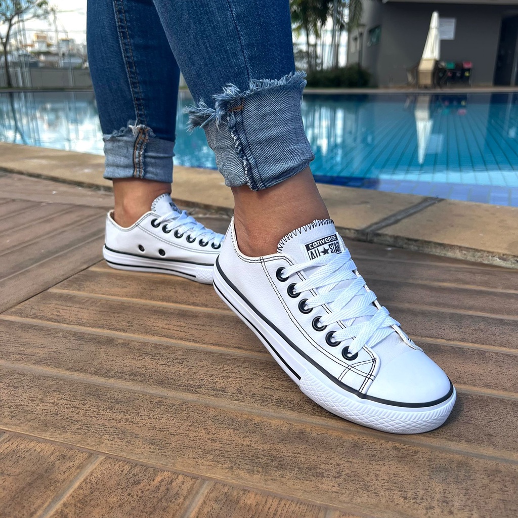 OFERTA!!TÊNIS ALL STAR COURO NAS CORES PRETO OU BRANCO!IMPERDÍVEL!