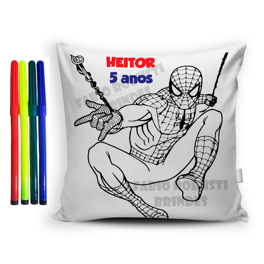 Kit Almofada de Colorir Homem Aranha